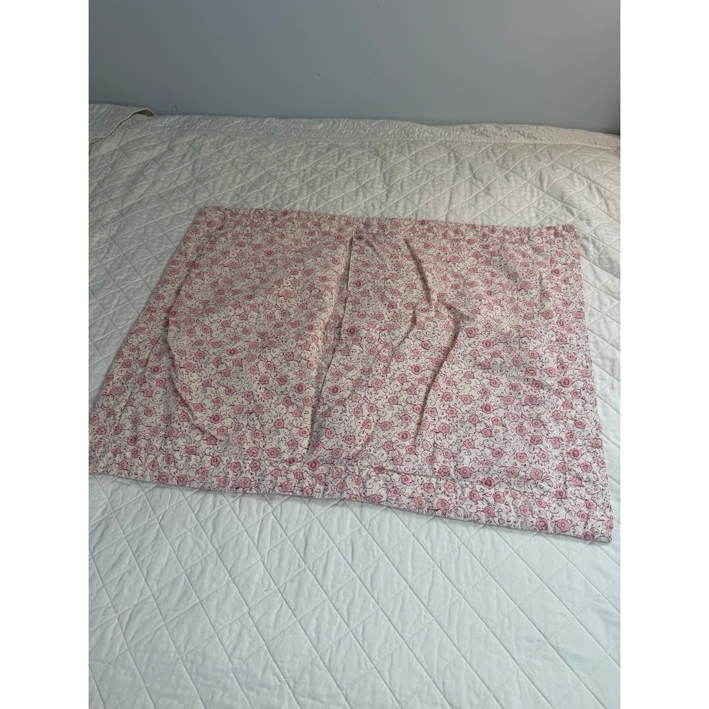 Liz Claiborne Patchwork Sham (1) Pink Roses Quilted Cottagecore Farmhouse Std - Picture 7 of 13